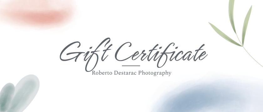 Roberto Destarac Photography Gift Card - Roberto Destarac Photography